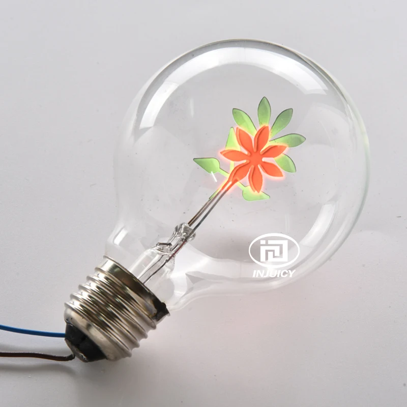 Parafuso de Poupança de Energia Fonte de Luz Decoração da Lâmpada de Iluminação Vindima Edison Lâmpada Flores Criativas Paisagem Interior G80 E27 5 High Quality Luzes e Iluminação