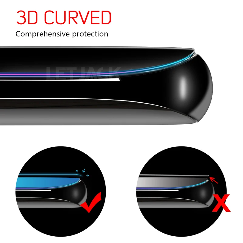 3D изогнутое закаленное стекло с закругленными краями для samsung Galaxy Note 9, 8, полное покрытие, Защита экрана для samsung S8, S9 Plus, S7 Edge, пленка