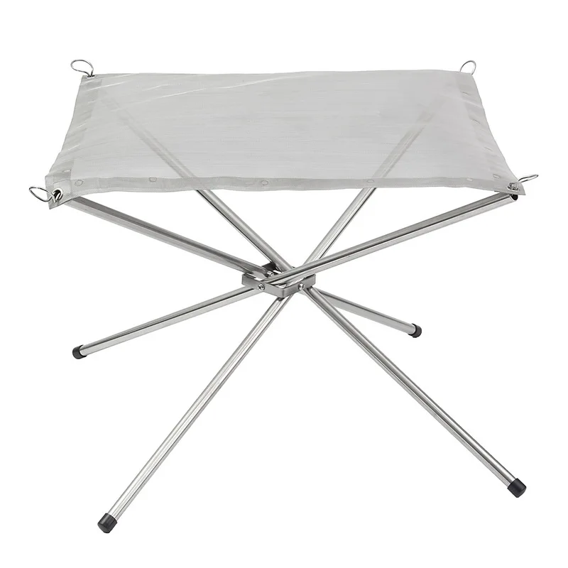  Outdoor Fire Burn Pit Stand Portable Solid Fuel Rack Folding Stove Fire Frame Fast Heating Wood Cha