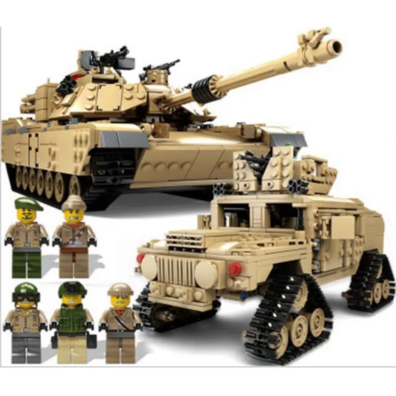 

Toys For Boys Military Rc Tank 1:28 ABRAMS MBT M1A2 KY10000 Building Brick block Model toys Compatible with Legoe 1463pcs