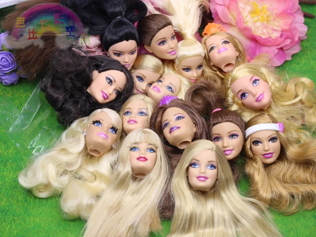 50pcs Foreign Trade Original Heads For Barbie Dolls DIY Birthday Gifts Mix Style Dolls Heads