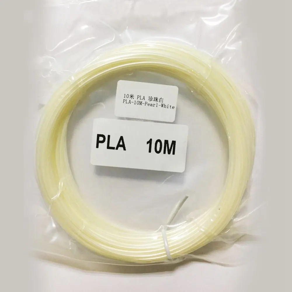 Нить для 3D-принтера 10 метров PLA 1,75 нить провод 3d ручка пластиковая PLA нить для 3d-ручки Scribble нить PLA гаджет 2 шт./компл - Цвет: pearl white