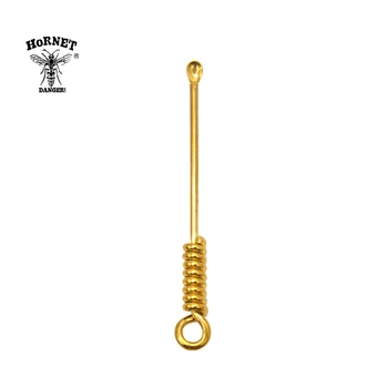

HORNET 6pcs Premium Brass Spiral Shape Metal Snuff Spoon Sniffer Snorter Powder Hoover Hooteer Snuff Tobacco Pipe Shovel