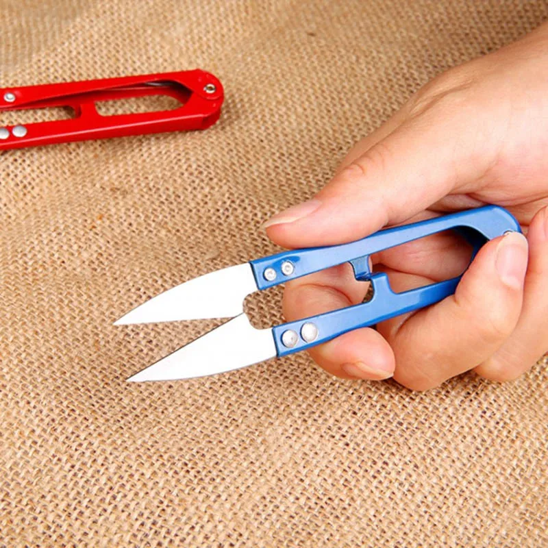 Multicolor Scissors Trimming Nippers U Shape Clippers Sewing Embroidery Thrum Yarn Stainless Steel 1pcs sewing accessories