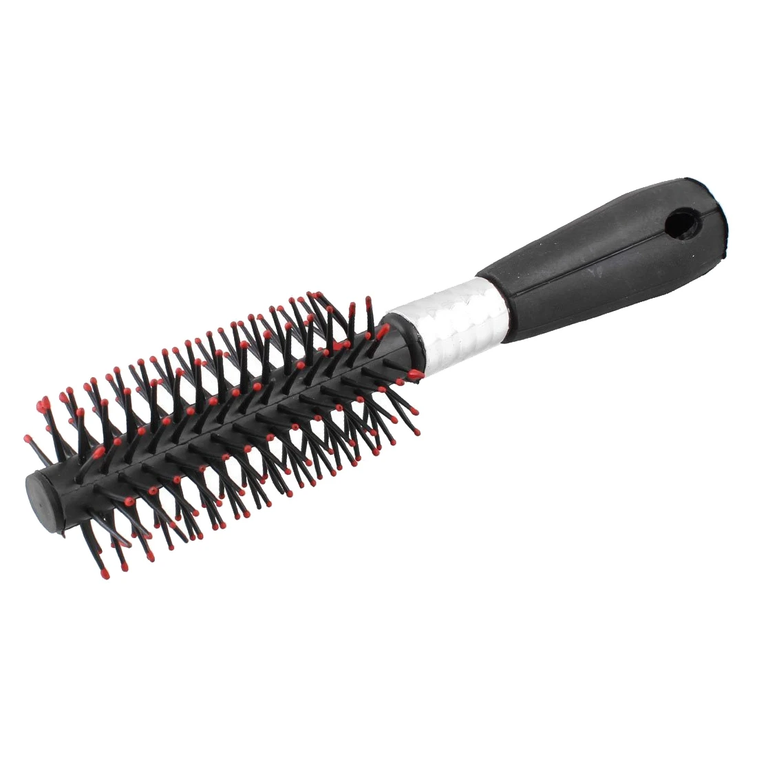 

HHFF Hairstyles Plastic Handle Curled Hair Care Round Tongue Roller Comb Black