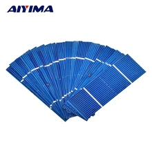 AIYIMA 50Pcs Solar Panel Solar Cell 78x26mm 0.5V 0.35W Color Crystal Module DIY Solar Battery Charger Power Bank China