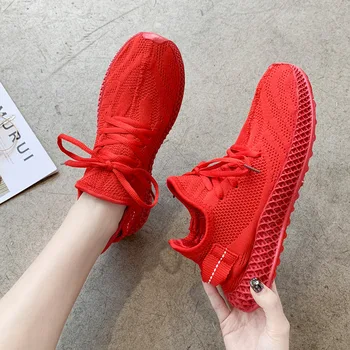 

Breathable Women Vulcanize Shoes Designer Mesh white ladies sneakers fashion summer spring flat walking women casual shoes VT264