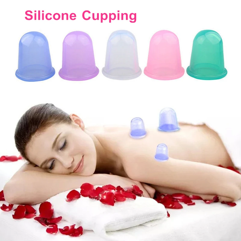 

Family Silicone Body Cupping Cups jar Vacuum Cans Chinese Suction Cups Anti Cellulite Massager Suction Cup Treatment For body
