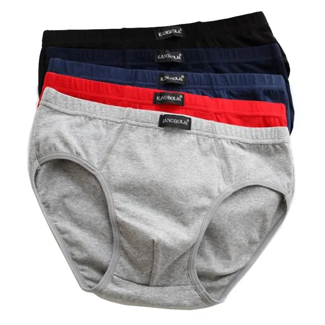 Men's underwear Solid cotton stretch Plus size L 6XL briefs Suitable for 43 125KG breathable