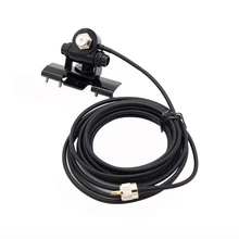 Best antenna mount RB-400 for walkie talkie mobile radio PL259 SO239 connector Stainless steel Car antenna + 5M Clip mount cable
