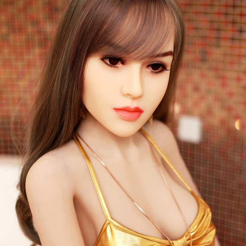  160cm real TPE solid silicone sex love doll head realistic oral vagina pussy anal non inflatable bl