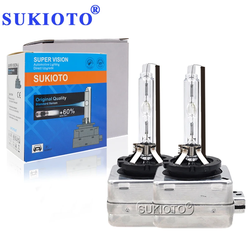 SUKIOTO Автомобильные фары D1S hid 5000K 6000K D3S 55W 4300K xenon d1s hid фары 8000K 10000K 3000K биксенон D1S балласт Автомобильные фары