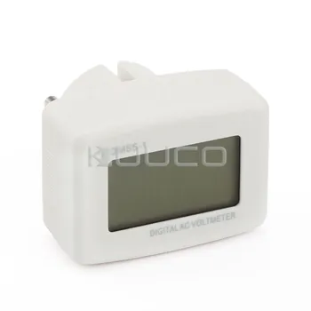 

LCD Voltmeter AC 80~300V Voltage Meter AC 110V/220V Voltag Monitor EURO Round Plug for Household/Factory/Office/Laboratory etc