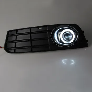 

eOsuns CCFL angel eye led daytime running light DRL + halogen Fog Light + Projector Lens for Audi A4L B8 2009-12