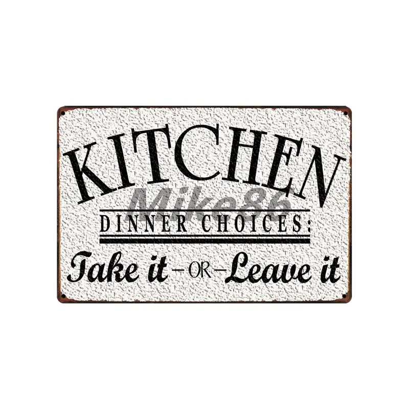 [Mike86] Кухня правило нож вилка ложка металлический знак настенные таблички Плакат на заказ личность живопись декор искусство LT-1697 - Цвет: SL-9939