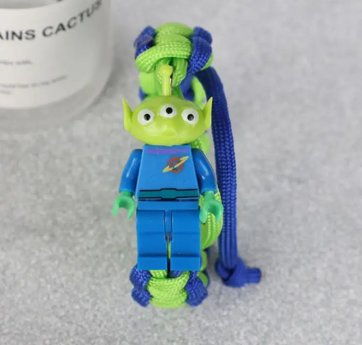 15 шт./лот Buzz Lightyear Paracord браслет для детей супер герой Железный человек Бэтмен солдат кролик Единорог строительные блоки кирпичные игрушки - Окраска металла: Sangan