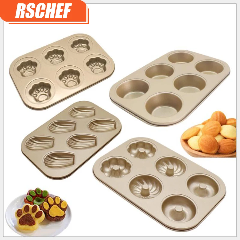 Buy 1PCS 6 Cakes Baking Tray Flower shaped Donut