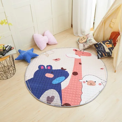 Детский ковер, детский игровой коврик, коврик-головоломка для ползания, с сумкой для хранения, детские игрушки, мешочек для мелочей, мультяшная Овечка, медведь, жираф - Цвет: good friends