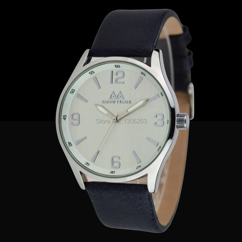 

2016 Luxury Brand SnowTiger Quartz watch Men Casual Military Sports Watches Leather Wrist Watch Male Relogio Masculino