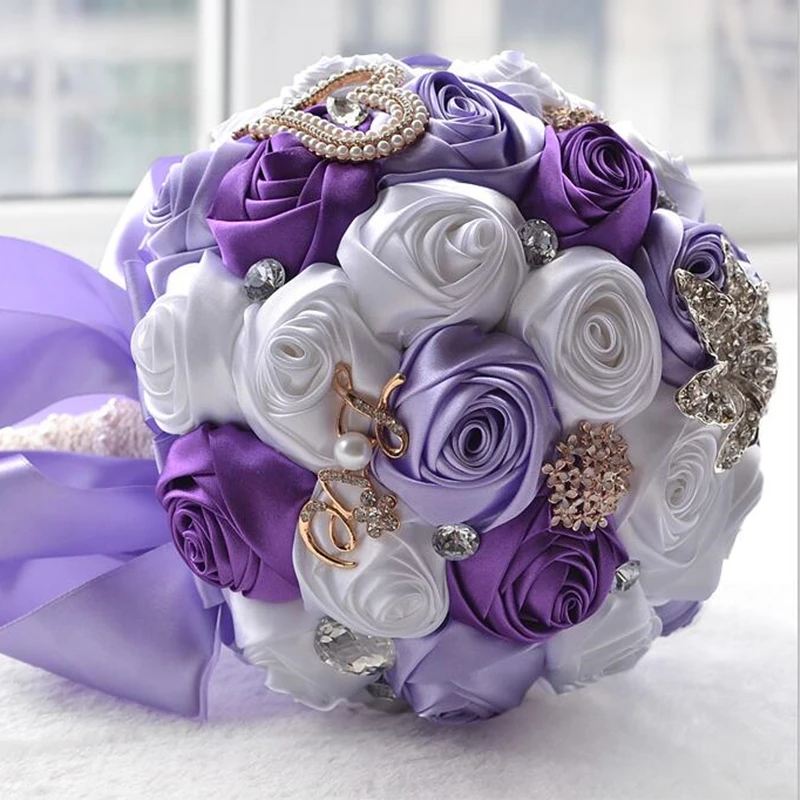 Brooch Bouquet Purple Brooch On Wedding Bouquet Meaning Stunning