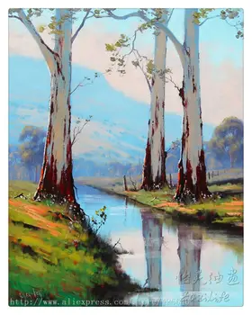 

Impression landscape Oil painting on canvas hight Quality Hand26