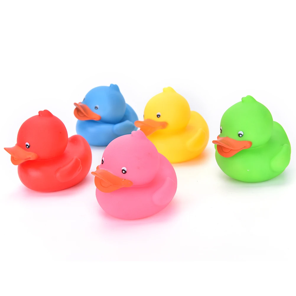 9x8cm Colorful Bathtime Rubber Duck Bath Squeaky Water Play Fun For ...