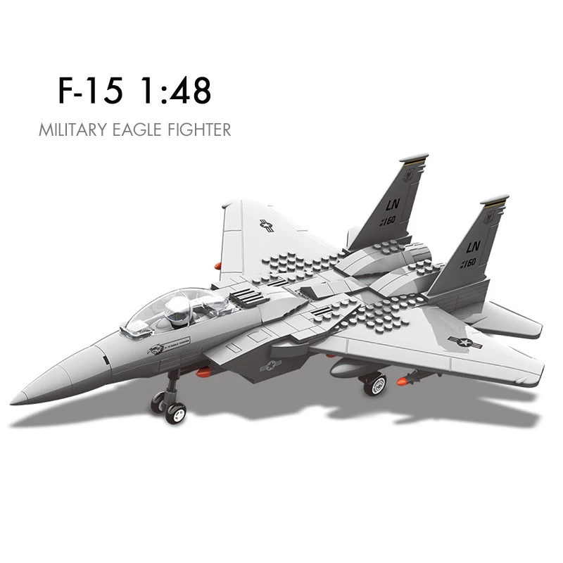 

Pandadomik Military Eagle Fighter 1:48 Large Plane Building Toy Bricks Blocks Model legoinglys Constructor Toys for Boys Gifts