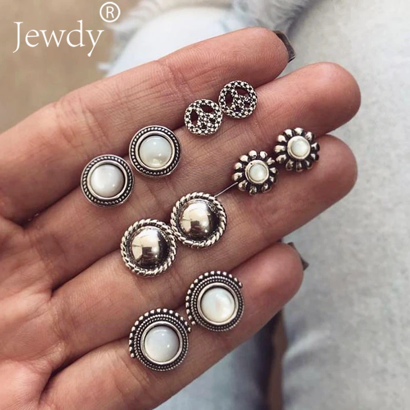 5 пар/компл. Bijoux (украшения своими руками) цветок опал серьги для женщины девочка