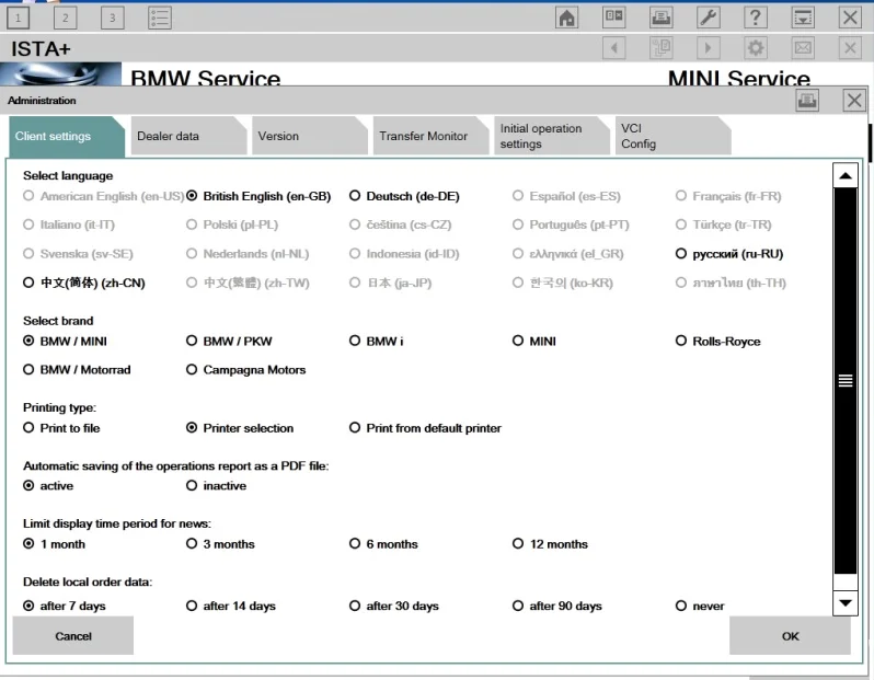  201912 para BMW ICOM Rheingold ISTA/D ISTA/P modo experto de Software con datos completos multiling