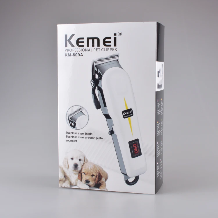 Kemei KM-809A Powerful LCD Electric Professional Hair Trimmer Rechargeable Shaver Razor Cordless Adjustable Salon Clipper