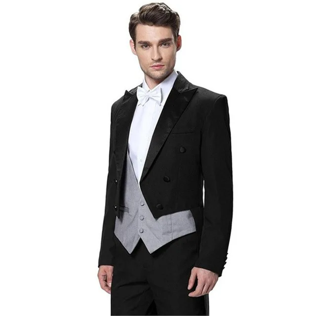 Бежевый Новинка года Черный Slim Fit Для мужчин Нарядные Костюмы для свадьбы двубортный комплект со смокингом жениха костюм для дружки фрак, вечерний наряд, для выпускного вечера 3 предмета костюм на заказ - Цвет: Бежевый