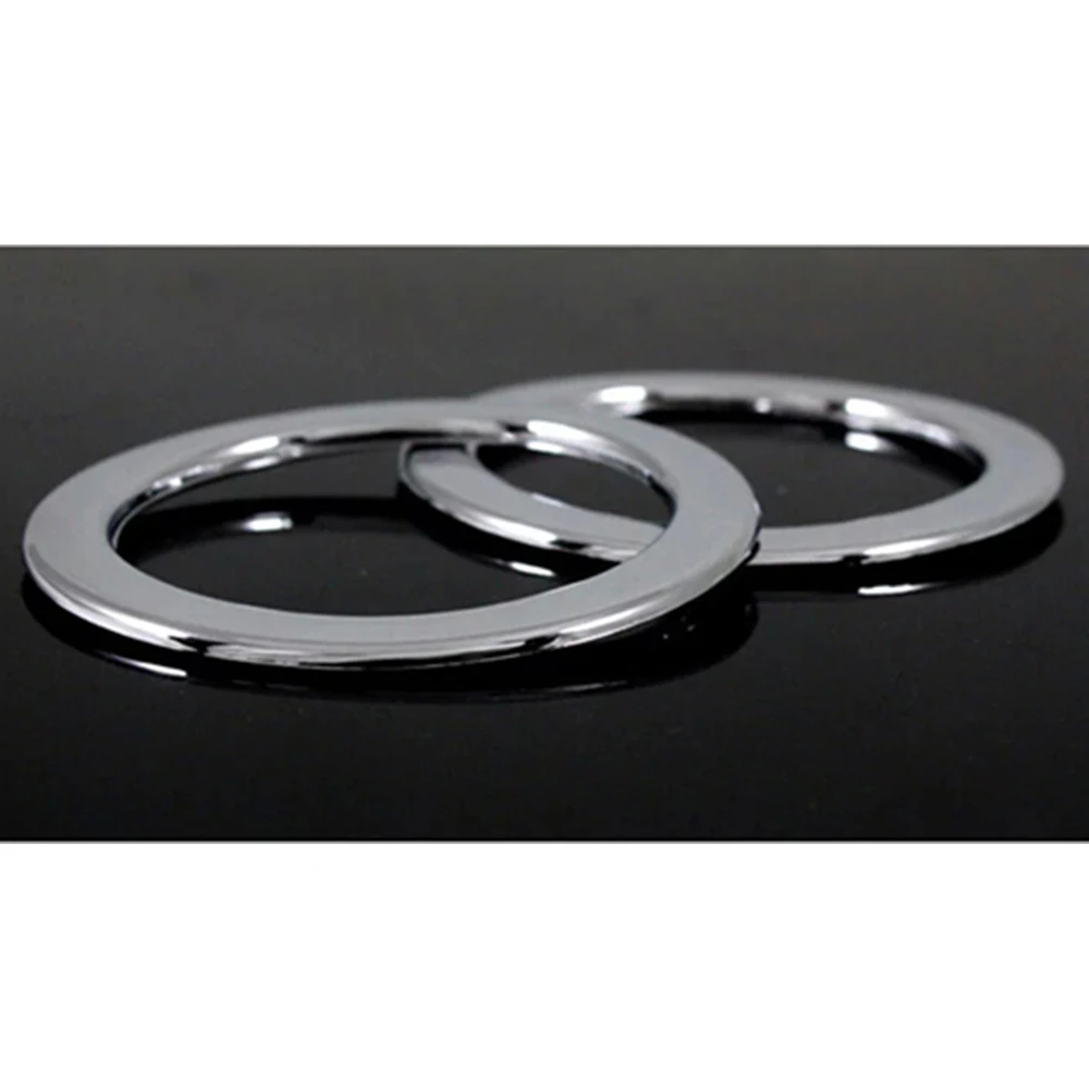 For Volkswagen VW Jetta MK6 ABS Chrome Car Air Conditioning Cover Trim Outlet Decoration Circle Light Bar 2pcs Car Styling 5