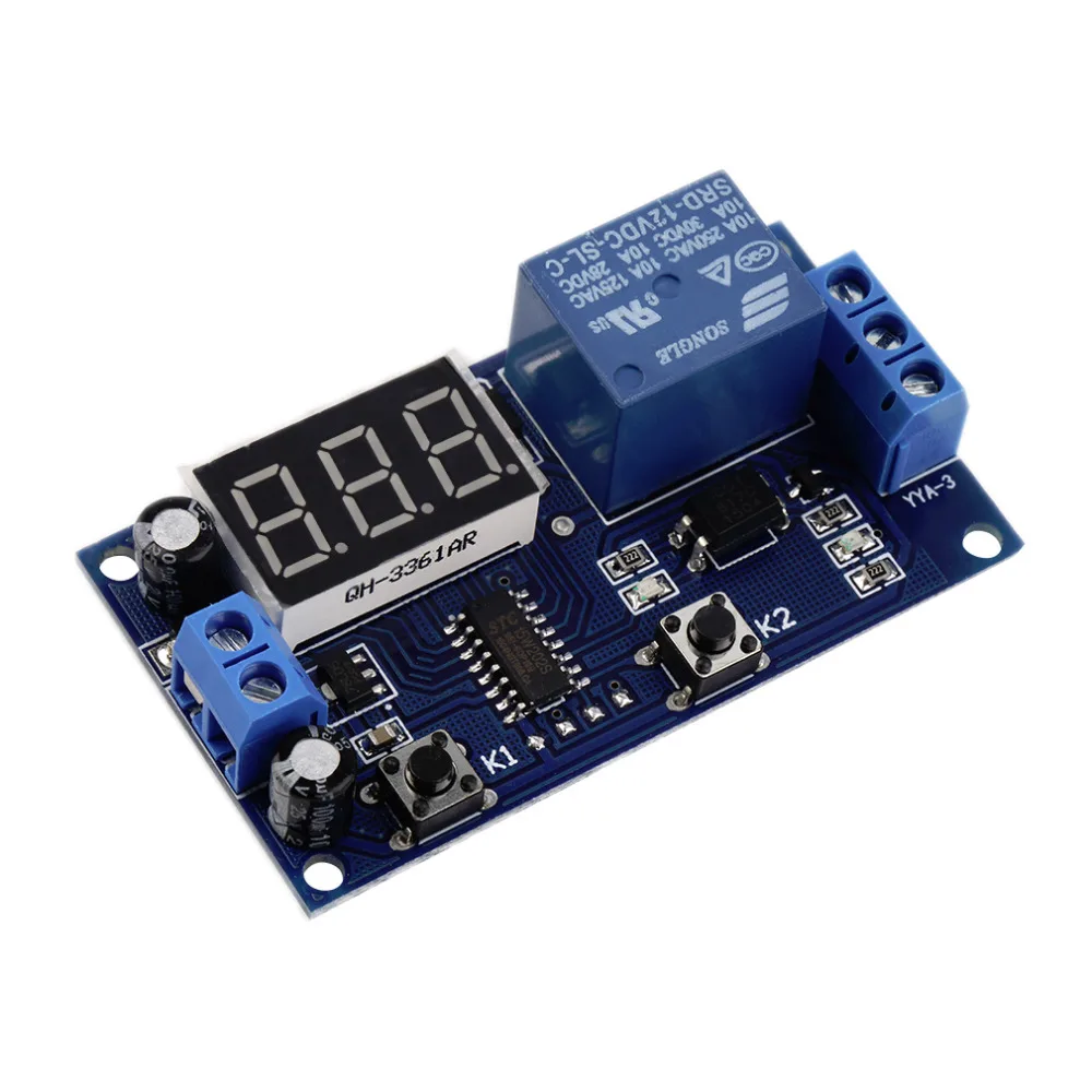 

Newest DC 12V Digital Display Trigger Cycle Time Delay Relay Module Board  hot Wholesale