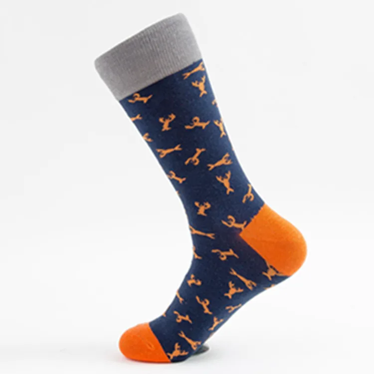 Повседневные разноцветные мужские носки, хлопковые Веселые носки, новинка, мужские нарядные носки, свадебные носки с космонавтом, созвездием, Ne74830 - Цвет: small lobster