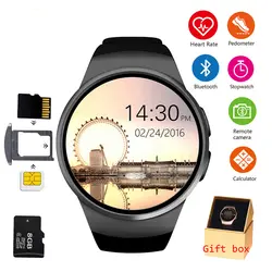 Bluetooth Смарт часы полный экран KW18 поддержка SIM TF карты Smartwatch телефон сердечного ритма для многофункцион