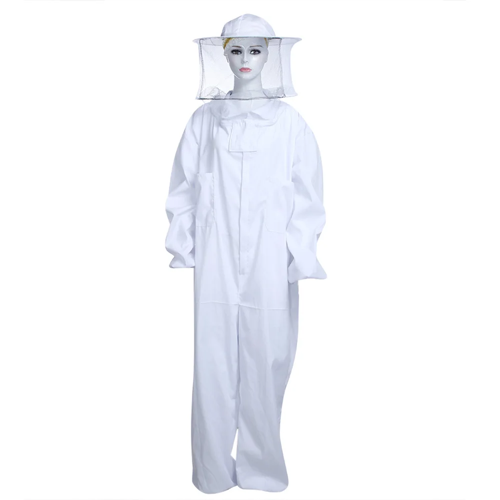 

Professional Large Body Beekeeping Bee Keeping Suit with Veil Hood White Beekeepers Bee Suit Protective Beekeeping Clothing XXL
