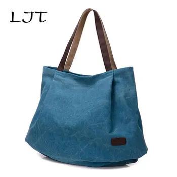 

LJT Art Fresh Canvas Bag Women Retro Fashion Shoulder Bag Ladies Casual High Capacity Handbags Students School Bags for Girls