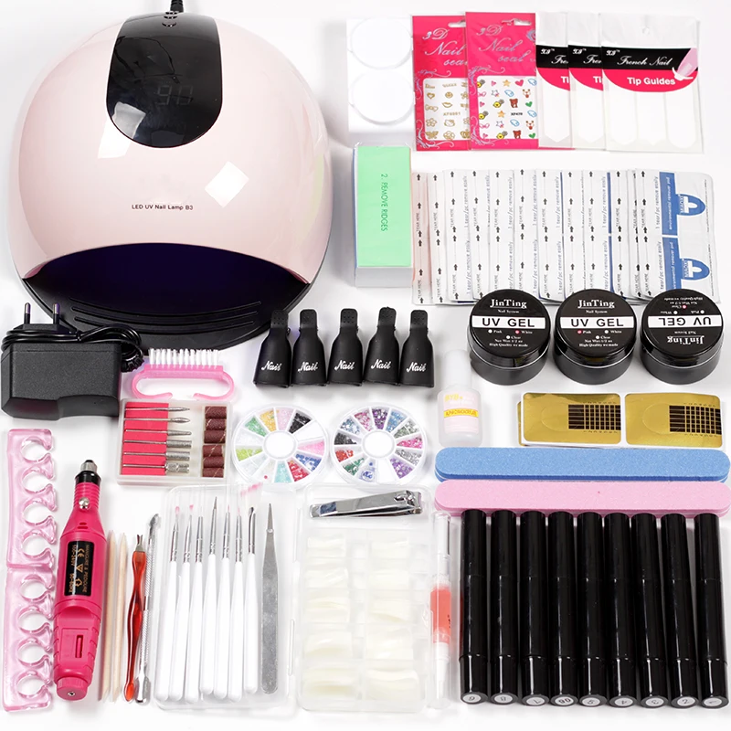 

Nail Set Nail One Step Gel Varnish Manicure Set 36w/48w/80w Nail Lamp for Nail Art Tools Electric Manicure Handle Set