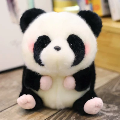 1 шт. 18 см Kawaii плюшевый пингвин Кролик Хомяк Панда Свинья плюшевая игрушка, мини-модель плюшевого животного заполненная кукла, детская игрушка, домашний декор - Цвет: Panda