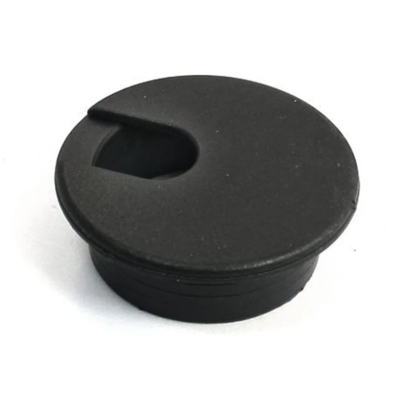 

Black Round Plastic Computer Desk Cable Grommet Hole Cover 35mm 8Pcs