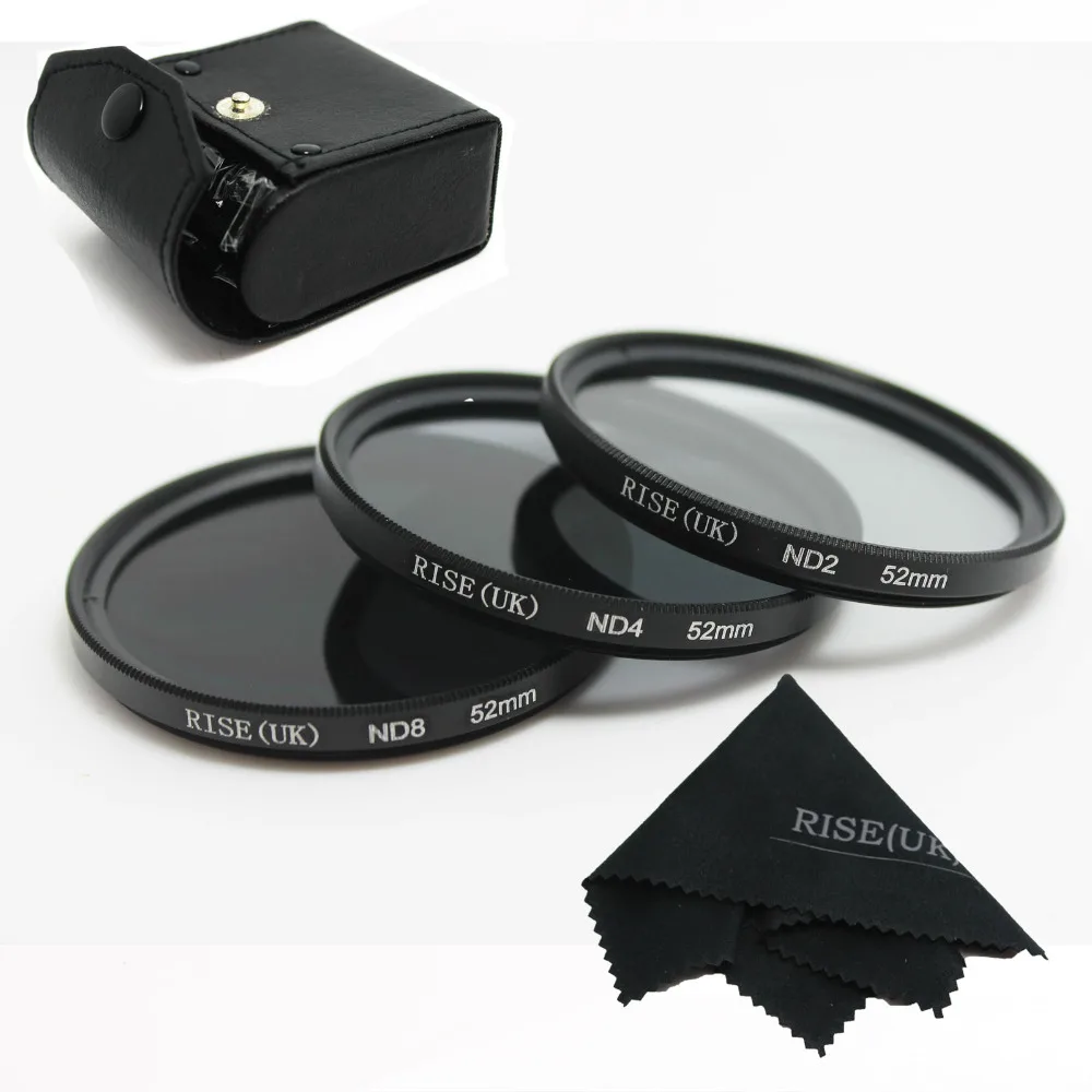 RISE(UK) 52MM Neutral Density Filter Lens Set Kit ND2 ND4 ND8 ND 2 4 8