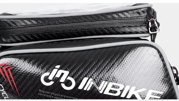 Cheap INBIKE Bike Bag Top Tube Bag Waterproof Bicycle Front Frame Pannier Bag with Touch Screen Phone Case B16265 19