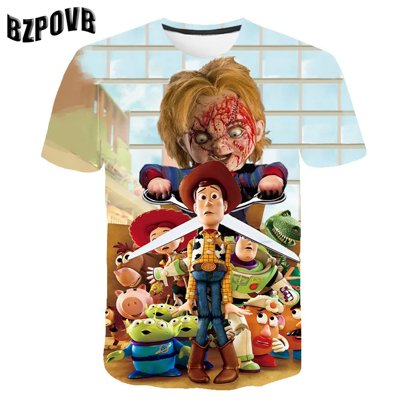 

PYPK men clothes 2019 streetwear harajuku Horror 3d Clothes Funny tshirt Men's Short Sleeve Hip-Hop T-Shirt