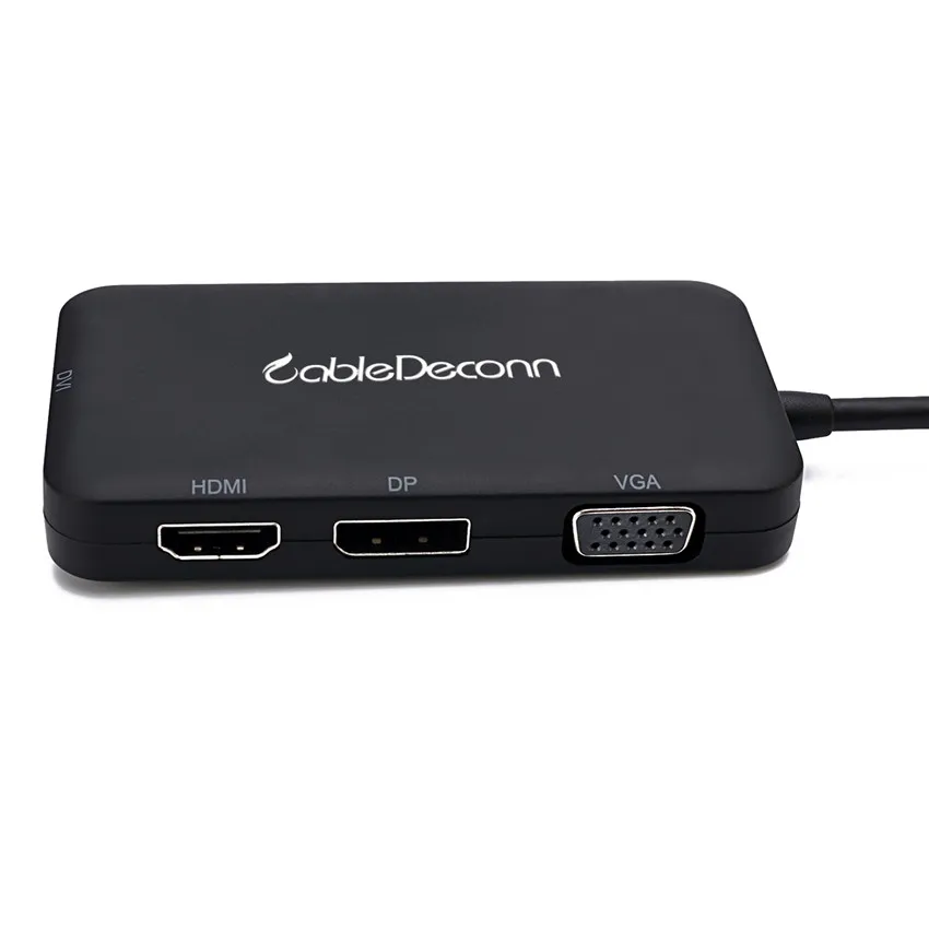 TYPE C концентратор USB C к HDMI 4K VGA DP DVI конвертер USB C к DisplayPort 4K 60HZ VGA DVI адаптер для Macbook Dell Thunderbolt Dock