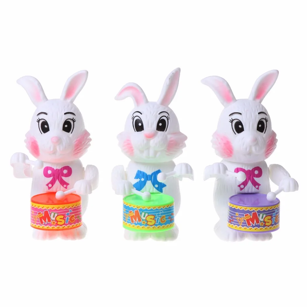 

Cute Rabbit Drumming Toy Wind Up Clockwork Educational Toy Gift For Kid