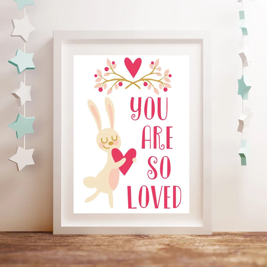 You-Need-Love-Rabbit-Heart-Shaped-Posters-And-Prints-Cartoon-Pop-Art-Painting-Canvas-Pictures-For (1)