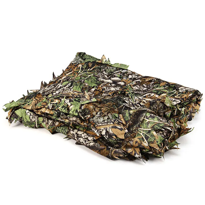  Hunting Birding Durable Outdoor Woodland Sniper Ghillie Suit Kit Cloak Military 3D Leaf Camouflage 