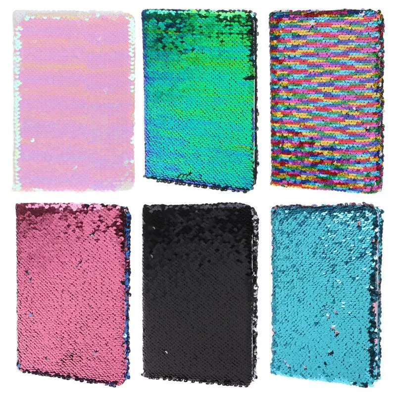 

Creative Sequins A5 Notebook Notepad Glitter Diary Memos Stationery Office Supplies Stationery 78 Sheets