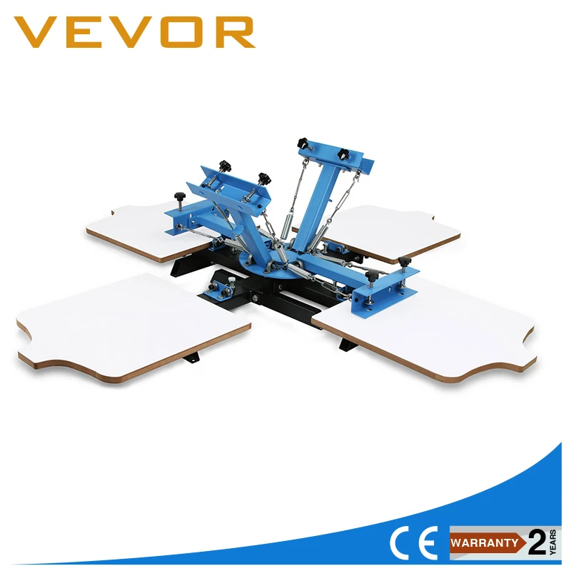 

4 Color 4 Station Silk Screen Printing Machine T-Shirt Wood Pressing Heat Press