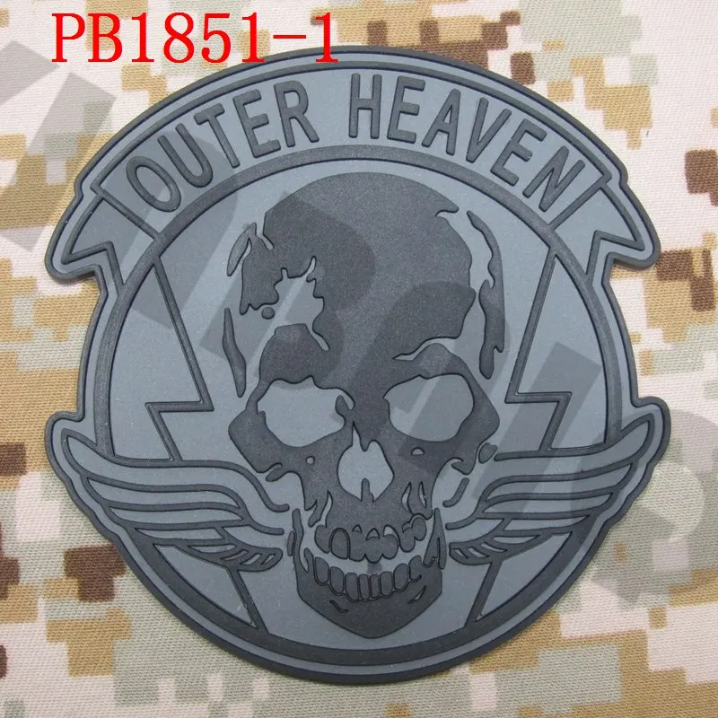 3D ПВХ патч MGS OUTER HEAVEN PMC Special Force Group - Цвет: PB1851 Gray